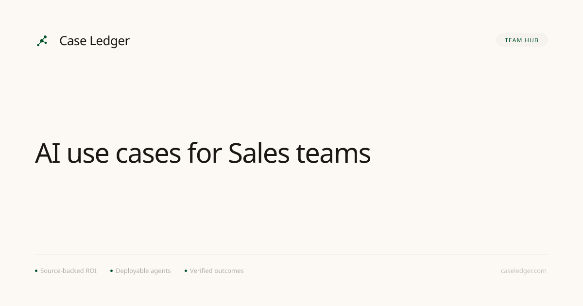 AI use cases for Sales teams | Case Ledger