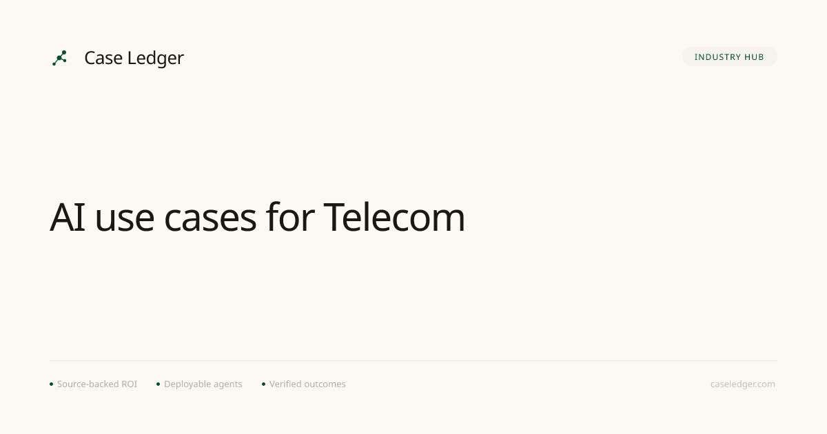 AI use cases for Telecom | Case Ledger